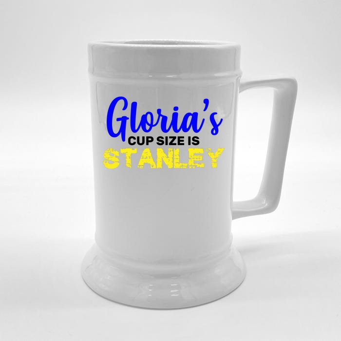 Gloria's Cup size is Stanley Front & Back Beer Stein