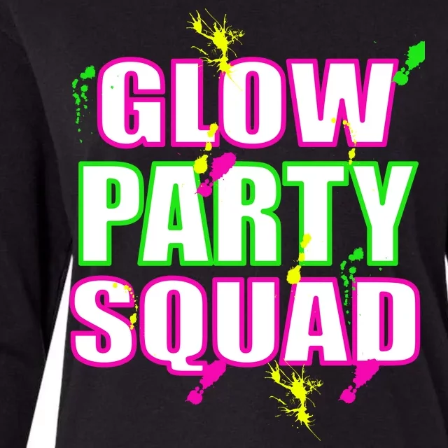 Glow Party Squad Womens Cotton Relaxed Long Sleeve T-Shirt