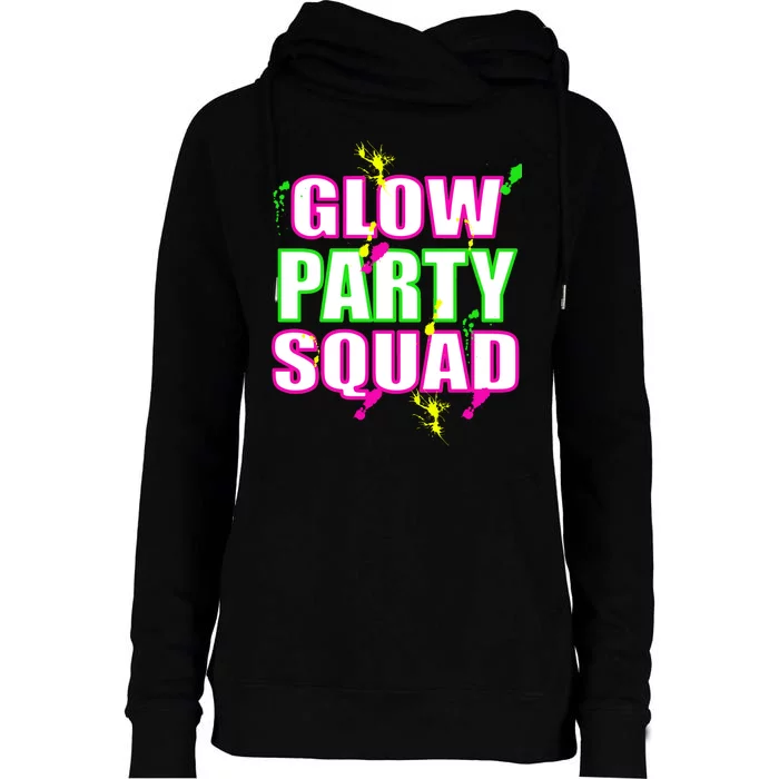 Glow Party Squad Womens Funnel Neck Pullover Hood