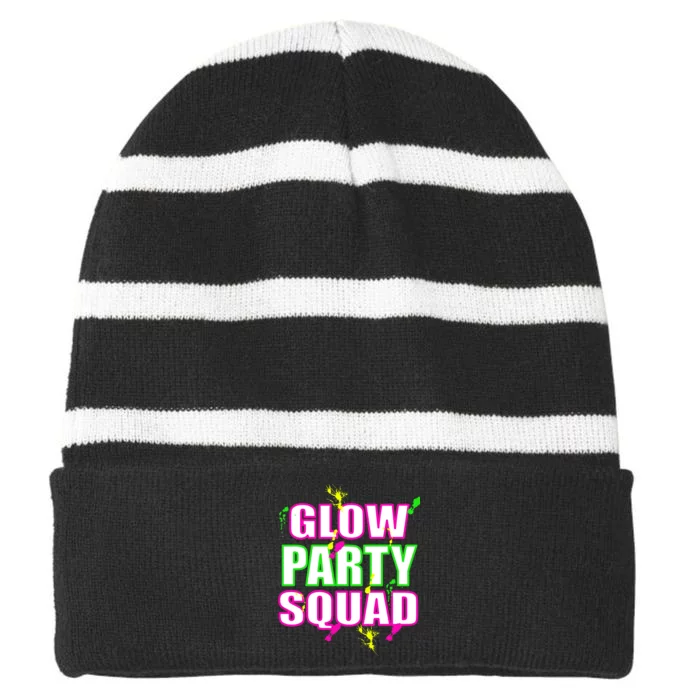 Glow Party Squad Striped Beanie with Solid Band