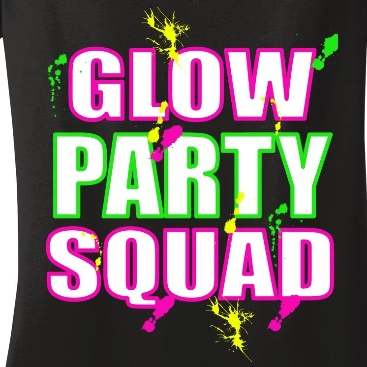 Glow Party Squad Women's V-Neck T-Shirt