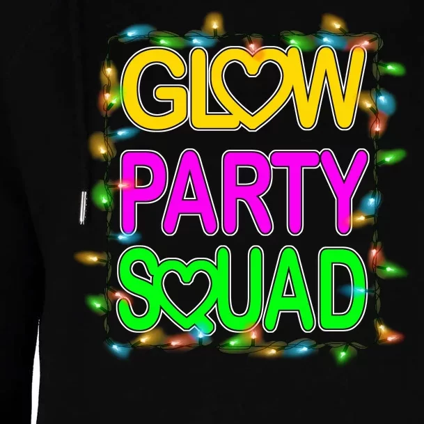 Glow Party Squad1 Womens Funnel Neck Pullover Hood