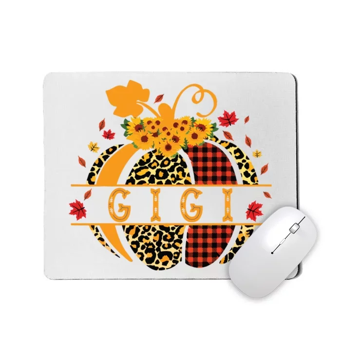 Gigi Leopard Print Pumpkin For Grandma Gigi Women Fall Mousepad