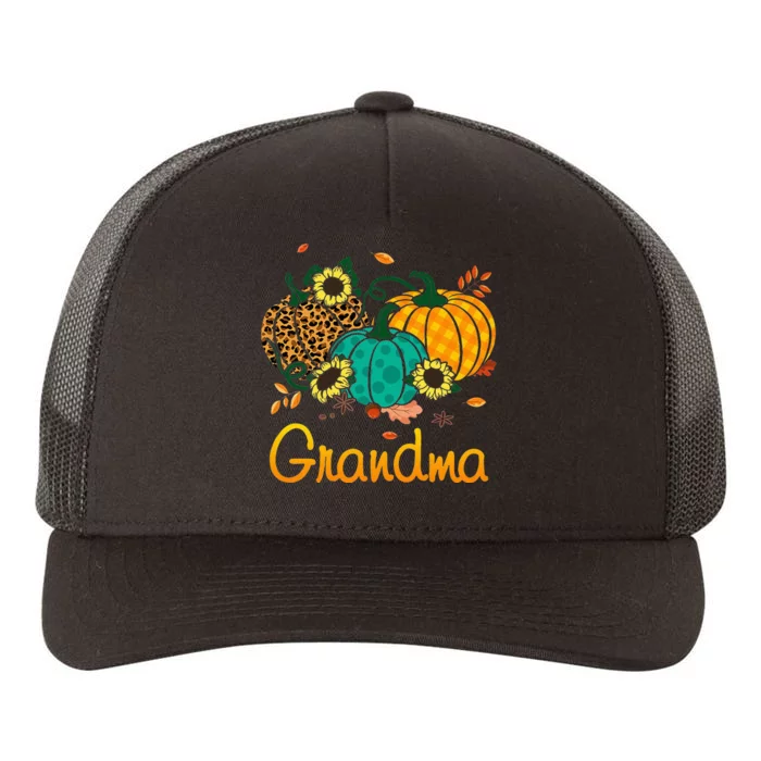 Grandma Leopard Pumpkin Family Matching Thanksgiving Day Yupoong Adult 5-Panel Trucker Hat