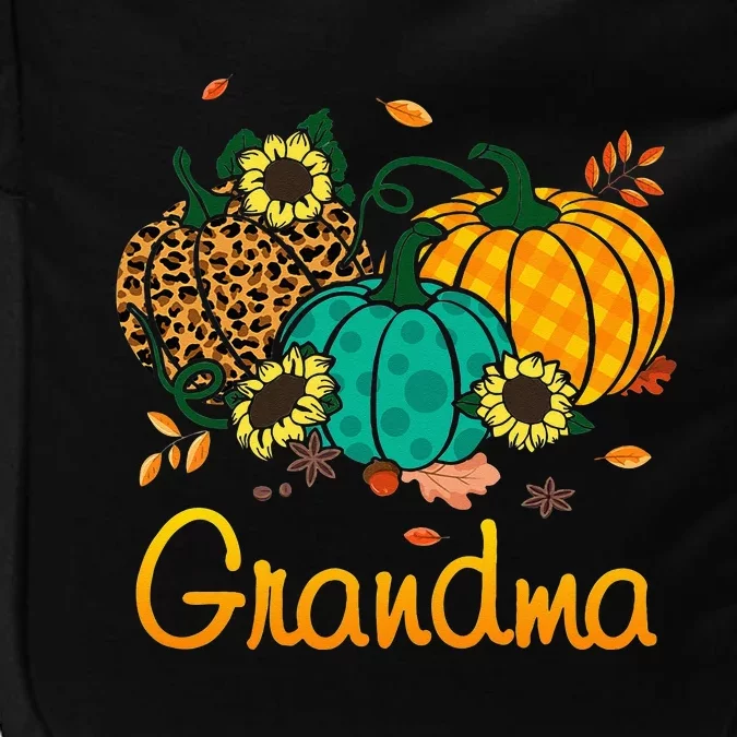 Grandma Leopard Pumpkin Family Matching Thanksgiving Day Impact Tech Backpack