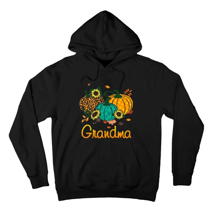 Grandma Leopard Pumpkin Family Matching Thanksgiving Day Tall Hoodie