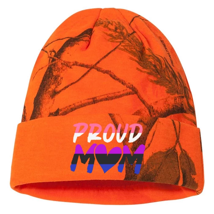 Genderfluid Lgbtq Proud Mom Pride Month Queer Equality Lgbt Gift Kati - 12in Camo Beanie