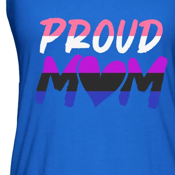 Genderfluid Lgbtq Proud Mom Pride Month Queer Equality Lgbt Gift Ladies Essential Flowy Tank