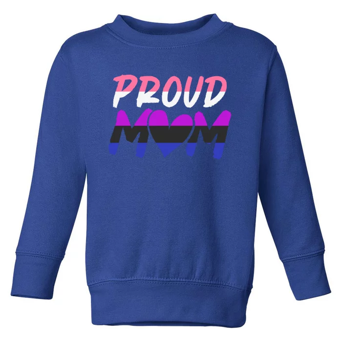 Genderfluid Lgbtq Proud Mom Pride Month Queer Equality Lgbt Gift Toddler Sweatshirt