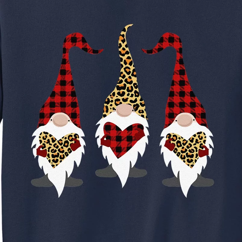 Gnomes Leopard Plaid Hearts Happy Valentines Day Couple Gift Sweatshirt