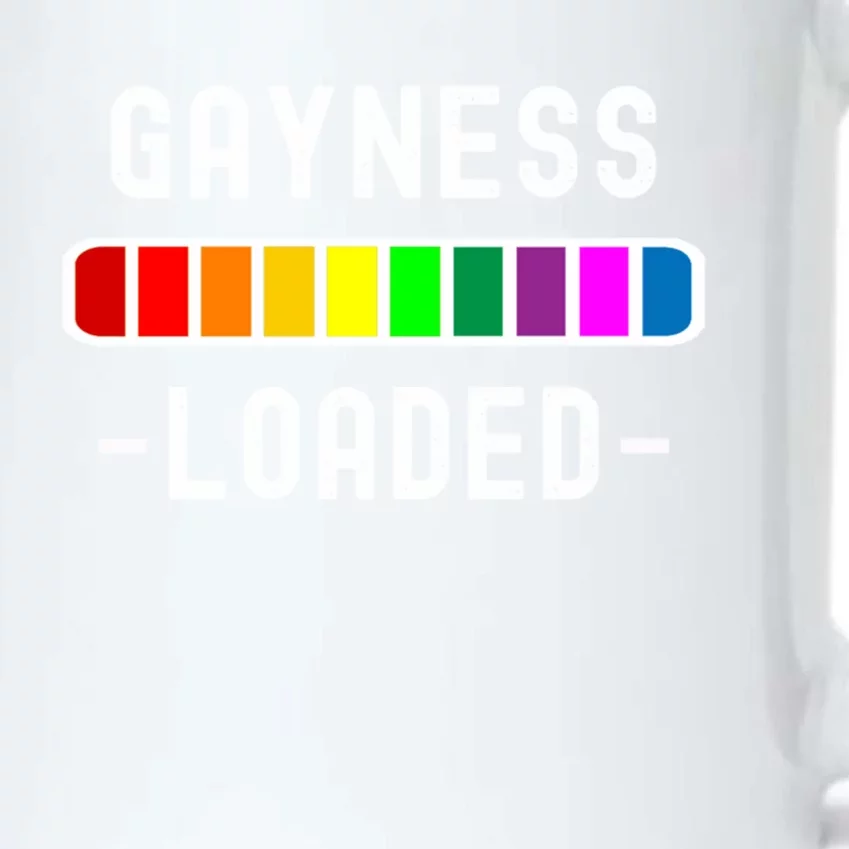 Gayness Loaded Pro Lgtbq Progress Bar Funny Uplifting Pride Gift Black Color Changing Mug