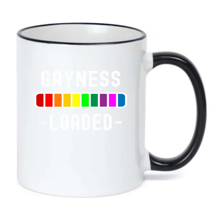 Gayness Loaded Pro Lgtbq Progress Bar Funny Uplifting Pride Gift Black Color Changing Mug