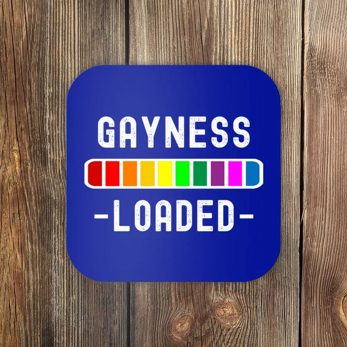 Gayness Loaded Pro Lgtbq Progress Bar Funny Uplifting Pride Gift Coaster