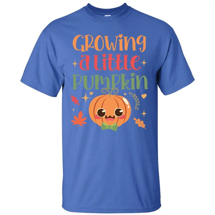 Growing Little Pumpkin Thanksgiving Pregnancy Announcet Gift Tall T-Shirt