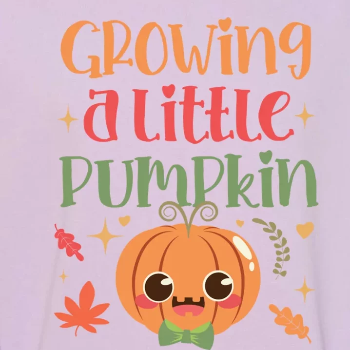 Growing Little Pumpkin Thanksgiving Pregnancy Announcet Gift Garment-Dyed Sweatshirt