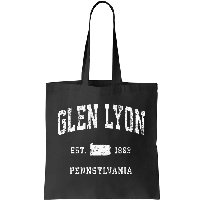 Glen Lyon Pennsylvania PA Vintage Athletic Sports Tote Bag