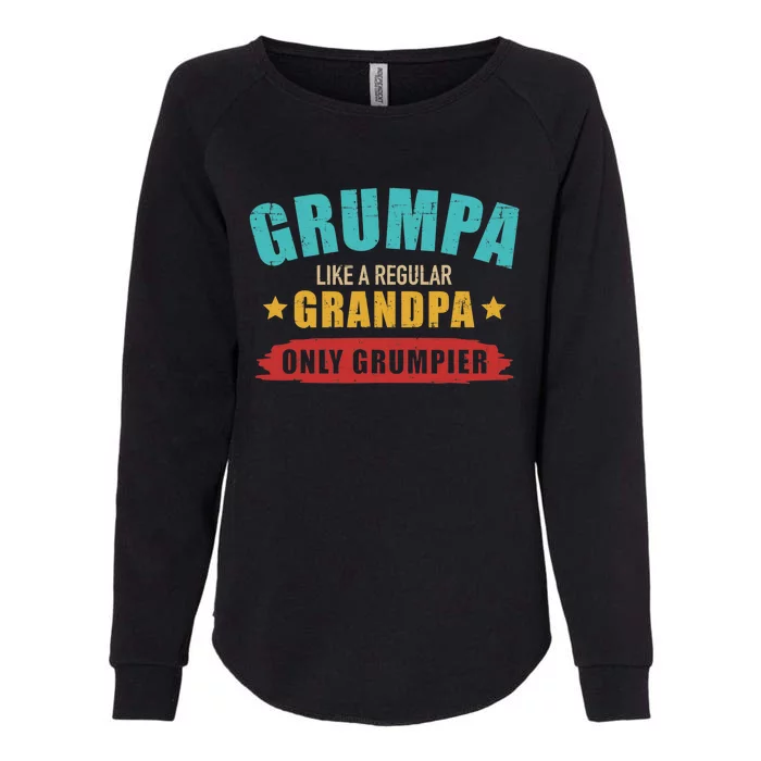 Grumpa Like Regular Grandpa Only Grumpier Vintage Retro Womens California Wash Sweatshirt