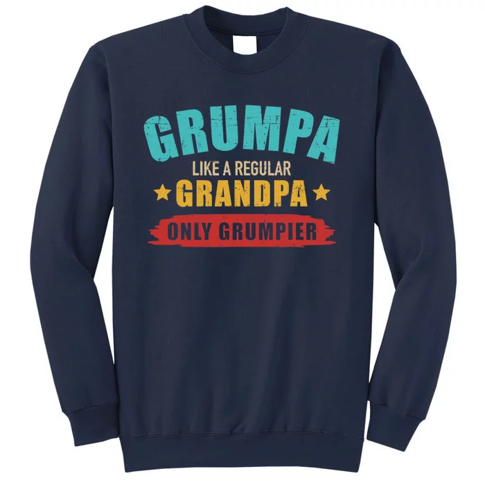 Grumpa Like Regular Grandpa Only Grumpier Vintage Retro Sweatshirt