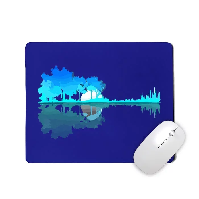 Guitar Lake Reflection Guitarist Music Love Guitar Musician Mousepad