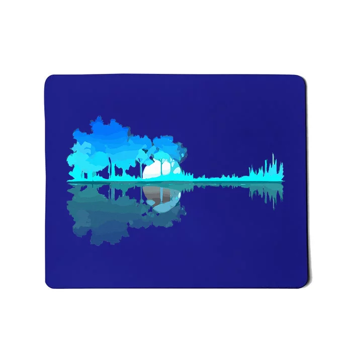 Guitar Lake Reflection Guitarist Music Love Guitar Musician Mousepad