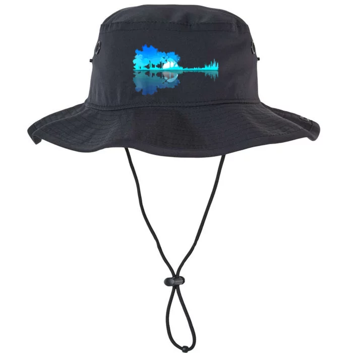 Guitar Lake Reflection Guitarist Music Love Guitar Musician Legacy Cool Fit Booney Bucket Hat