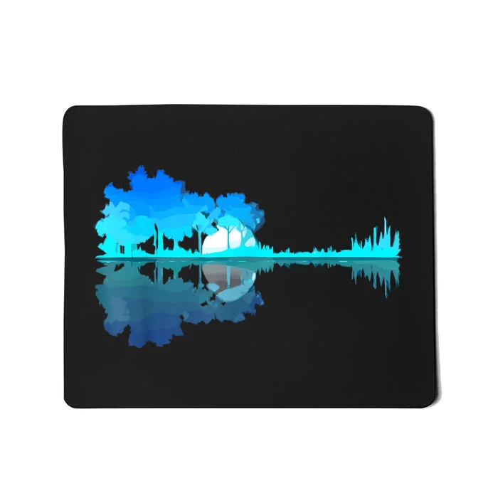 Guitar Lake Reflection Guitarist Music Love Guitar Musician Mousepad