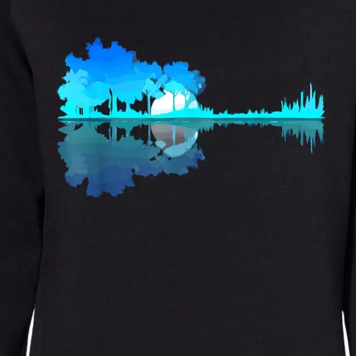 Guitar Lake Reflection Guitarist Music Love Guitar Musician Womens California Wash Sweatshirt