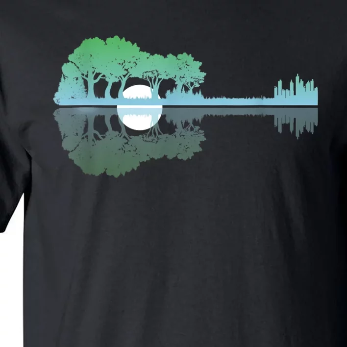 Guitar Lake Reflections Music And Guitar Lover Guitar Tall T-Shirt