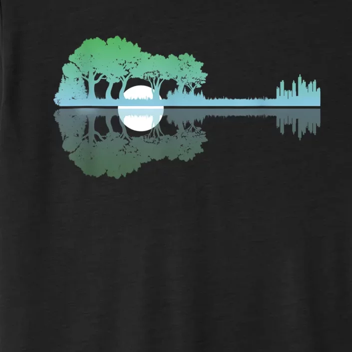 Guitar Lake Reflections Music And Guitar Lover Guitar ChromaSoft Performance T-Shirt