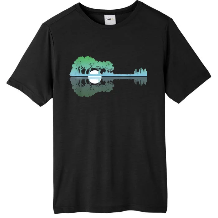 Guitar Lake Reflections Music And Guitar Lover Guitar ChromaSoft Performance T-Shirt