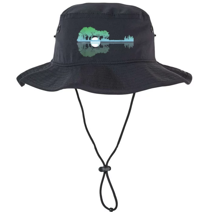 Guitar Lake Reflections Music And Guitar Lover Guitar Legacy Cool Fit Booney Bucket Hat