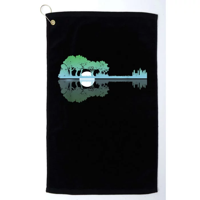 Guitar Lake Reflections Music And Guitar Lover Guitar Platinum Collection Golf Towel