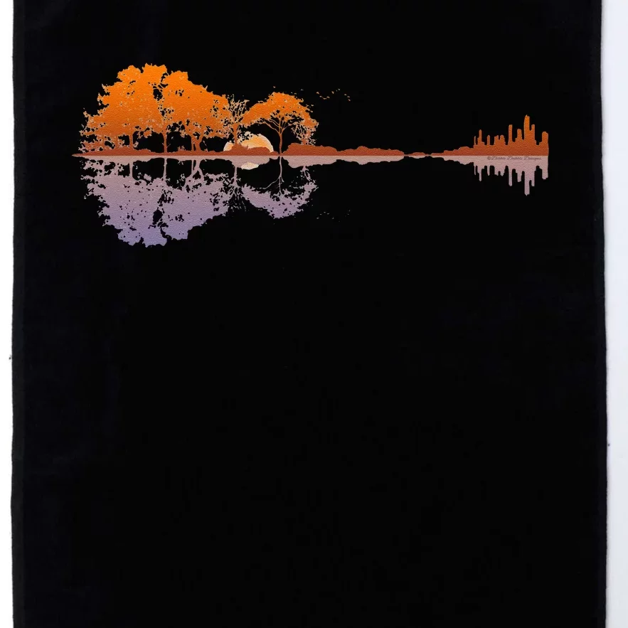 Guitar Lake Reflections Music And Guitar Lover Guitar Platinum Collection Golf Towel