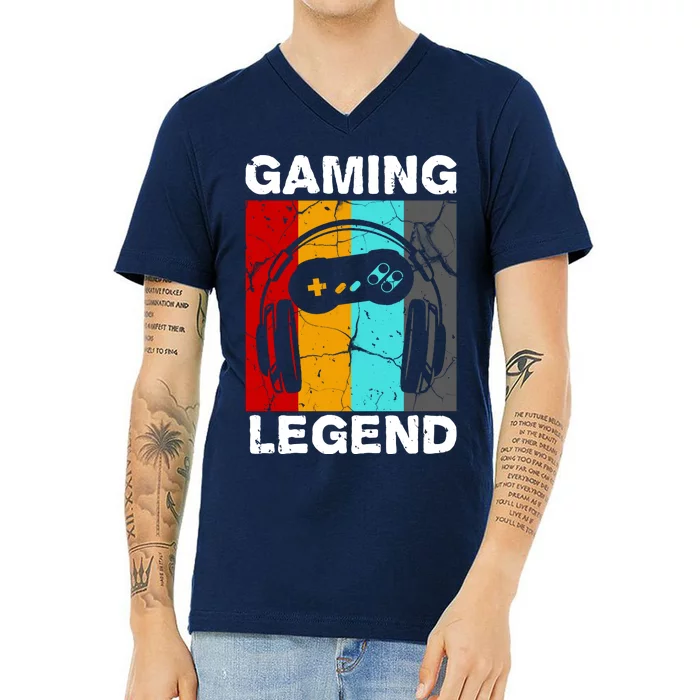 Gaming Legend Retro V-Neck T-Shirt