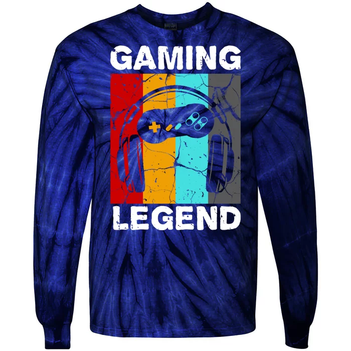 Gaming Legend Retro Tie-Dye Long Sleeve Shirt