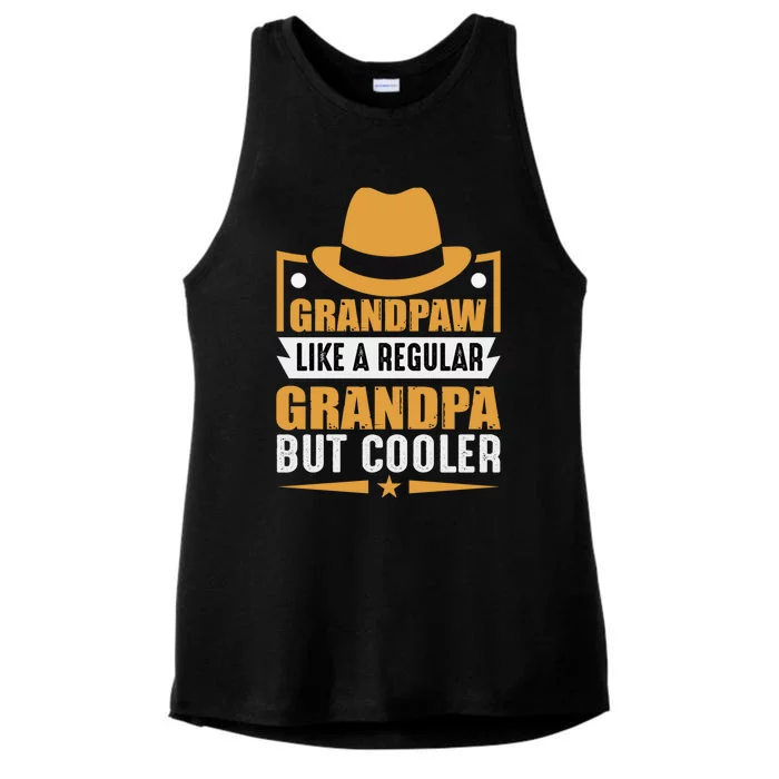 Grandpaw Like Regular Grandpa But Cooler Funny Dog Lovers Gift Ladies Tri-Blend Wicking Tank