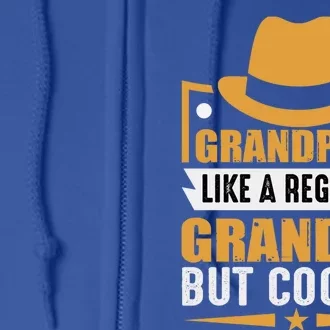 Grandpaw Like Regular Grandpa But Cooler Funny Dog Lovers Gift Full Zip Hoodie