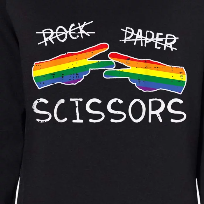 Gay Lesbian Rock Paper Scissors Fun Rainbow Pride Lgbt Women Womens California Wash Sweatshirt