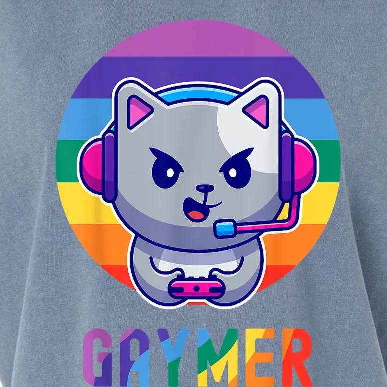 Gaymer LGBT Rainbow Gay Video Game Lovers Gift Cat Pride Garment-Dyed Women's Muscle Tee