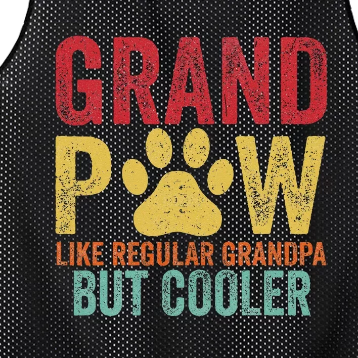 Grandpaw Like Regular Grandpa But Cooler Fathers Day Mesh Reversible Basketball Jersey Tank