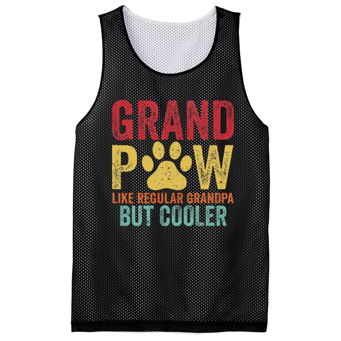 Grandpaw Like Regular Grandpa But Cooler Fathers Day Mesh Reversible Basketball Jersey Tank