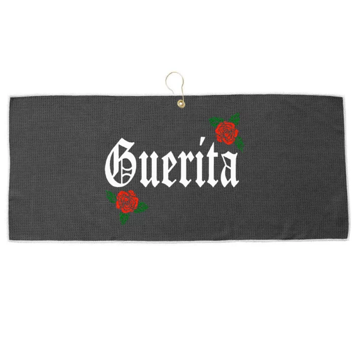 Guerita Latina Roses Floral Large Microfiber Waffle Golf Towel