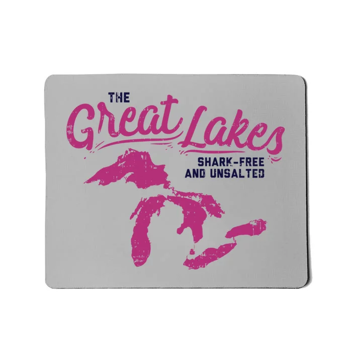 Great Lakes Shark Free And Unsalted Summer Vacation Funny Gift Mousepad