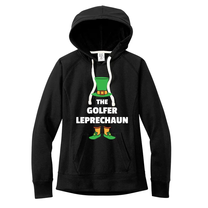 Golf Leprechaun St Patricks Day Golfer Gift Women's Fleece Hoodie