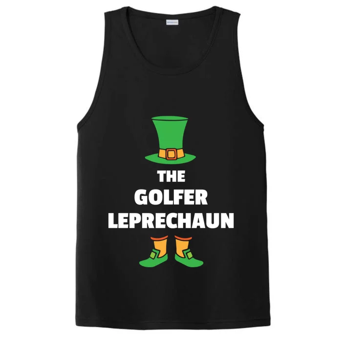 Golf Leprechaun St Patricks Day Golfer Gift Performance Tank