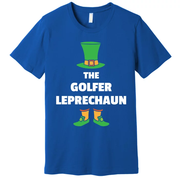 Golf Leprechaun St Patricks Day Golfer Gift Premium T-Shirt