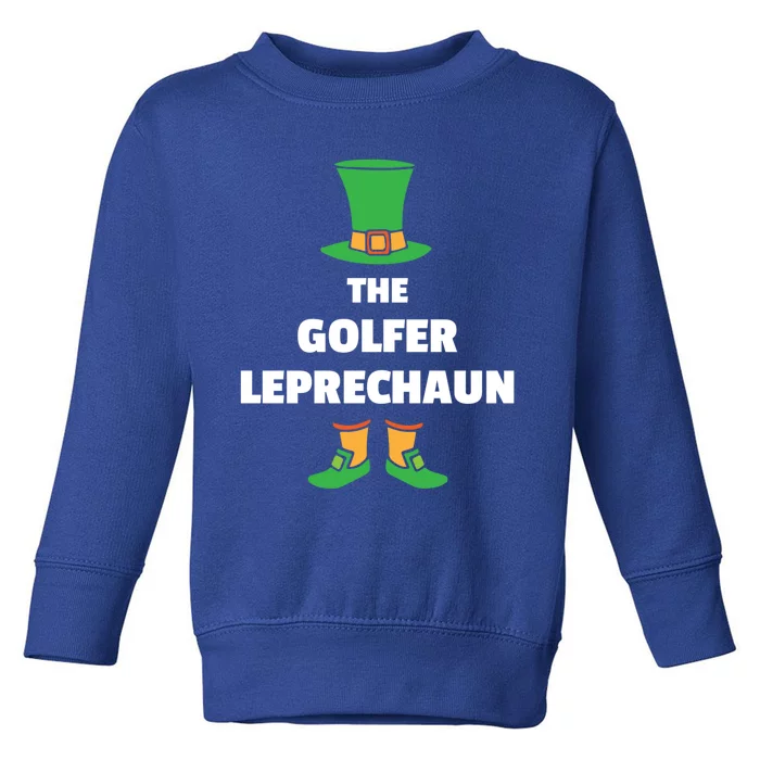 Golf Leprechaun St Patricks Day Golfer Gift Toddler Sweatshirt