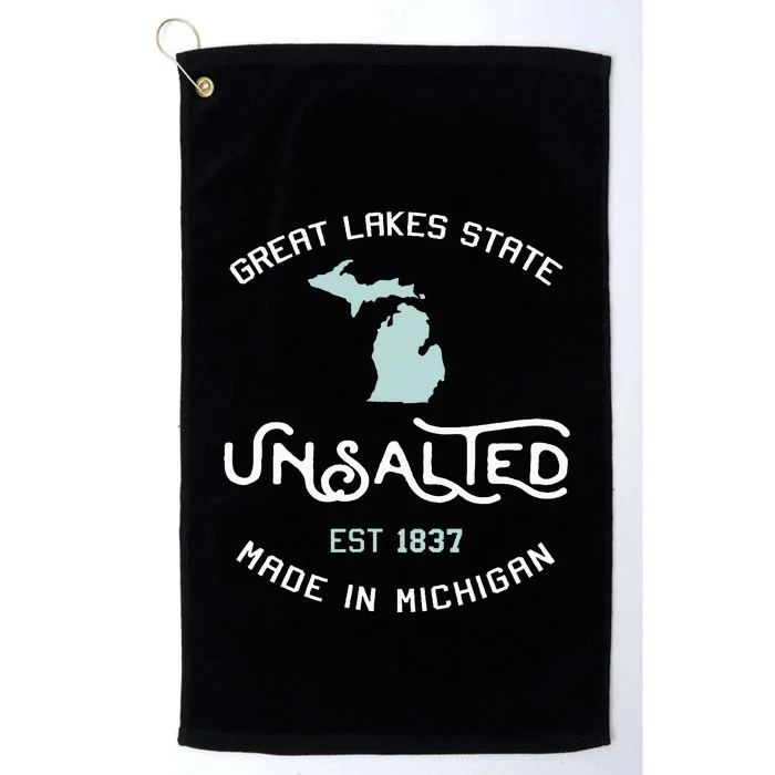 Great Lakes State Unsalted Est 1837 Made In Michigan Platinum Collection Golf Towel