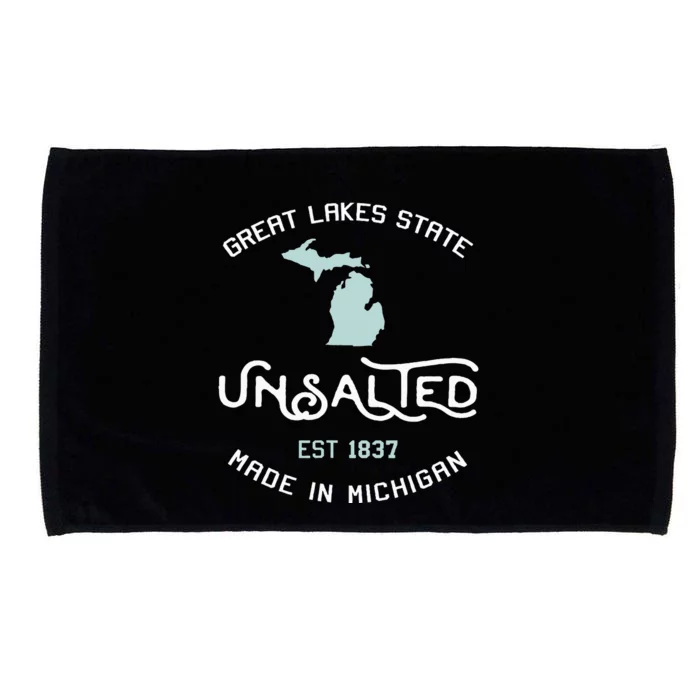 Great Lakes State Unsalted Est 1837 Made In Michigan Microfiber Hand Towel