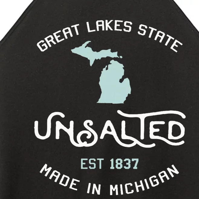 Great Lakes State Unsalted Est 1837 Made In Michigan Women’s Perfect Tri Rocker Tank